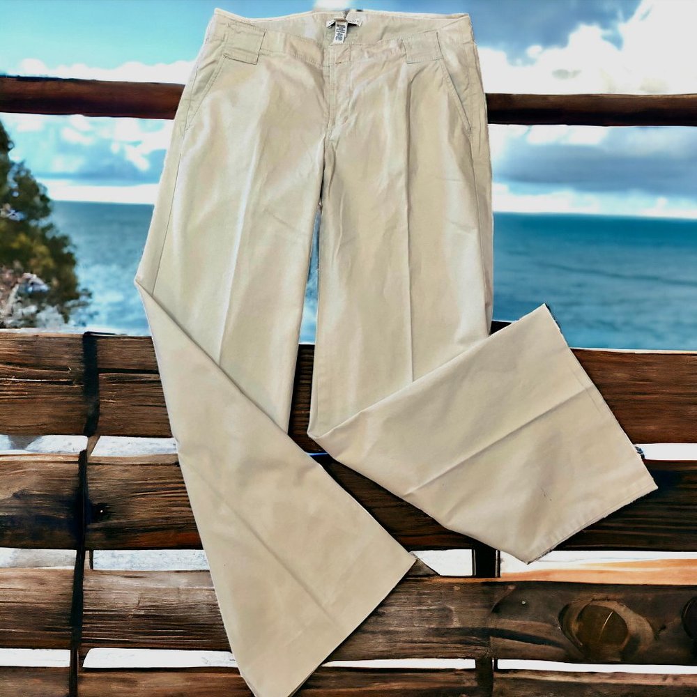 Banana Republic Ivory Palazzo Wide Leg Chino Pant ALTERED LENGTH